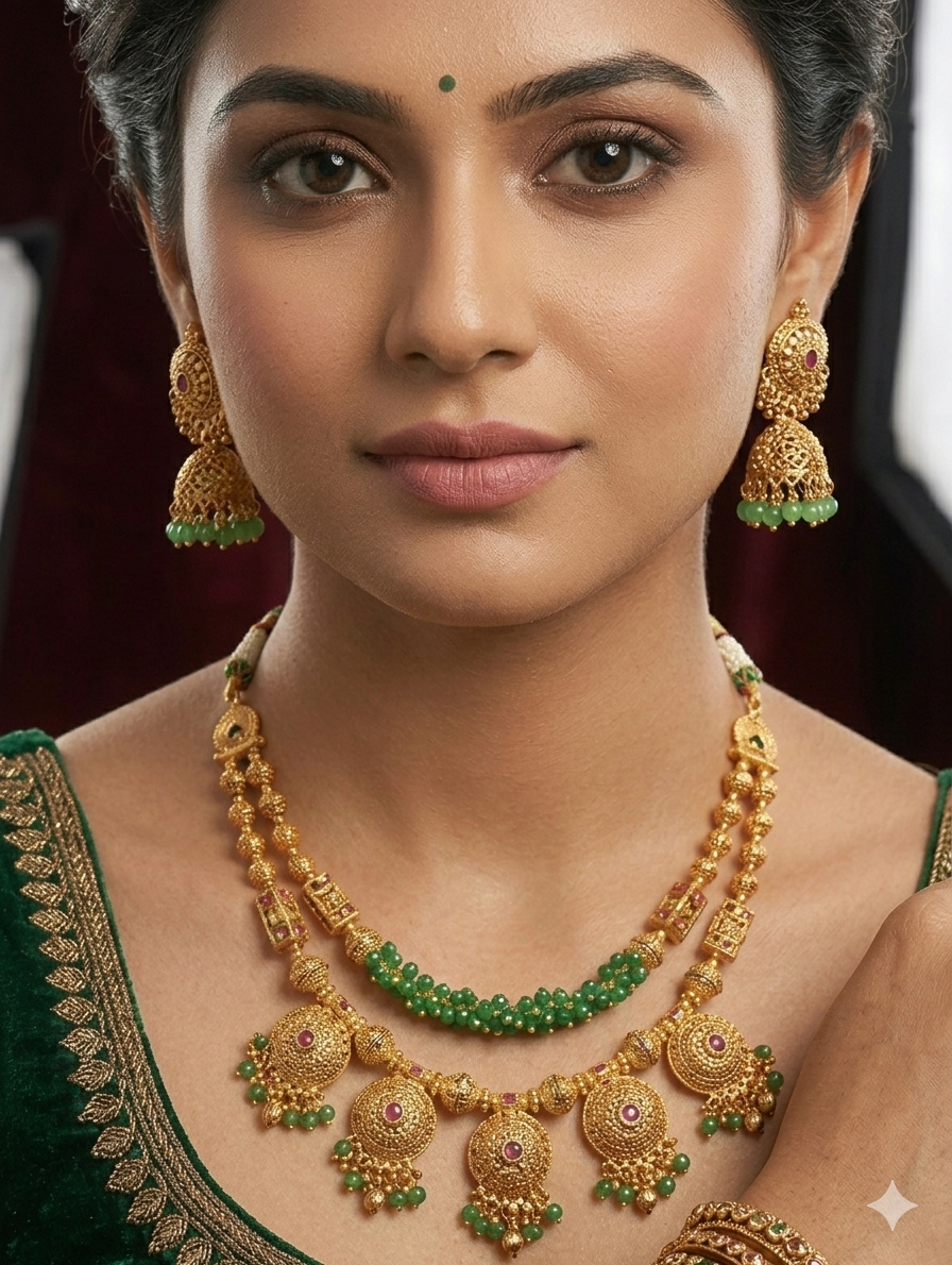 Rajwadi Necklace with Earrings
