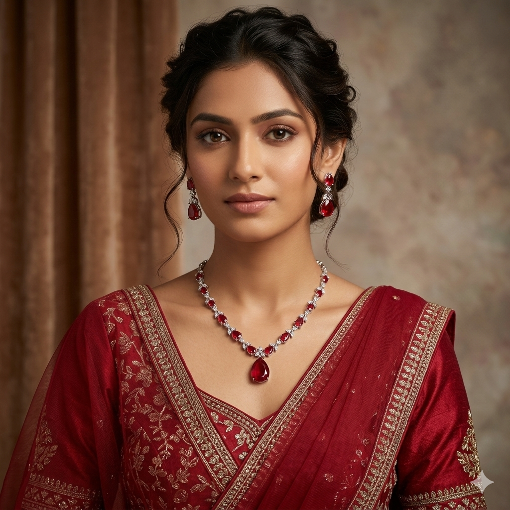 Dazzling American Diamond Necklace Set