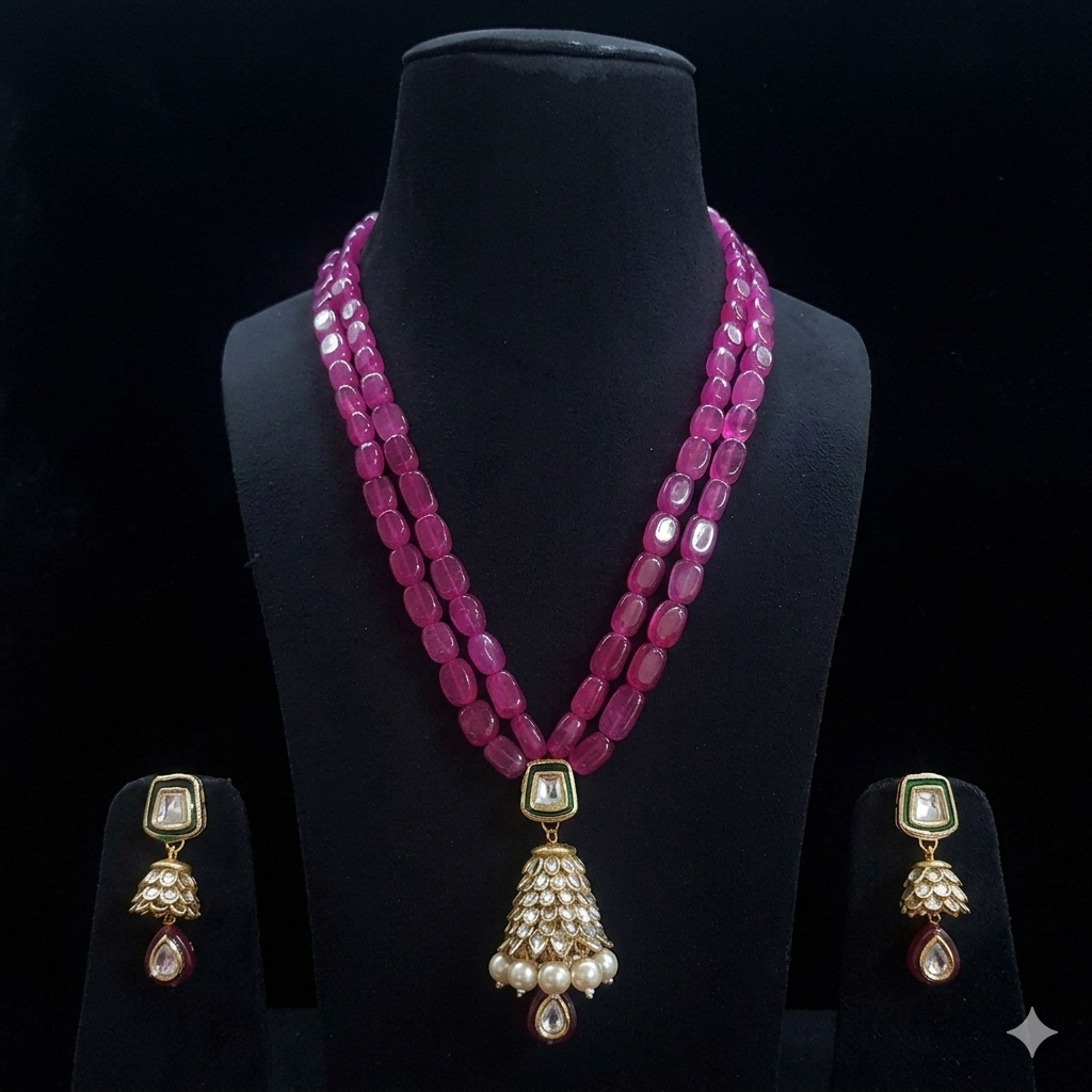 Kundan Necklace with Earrings
