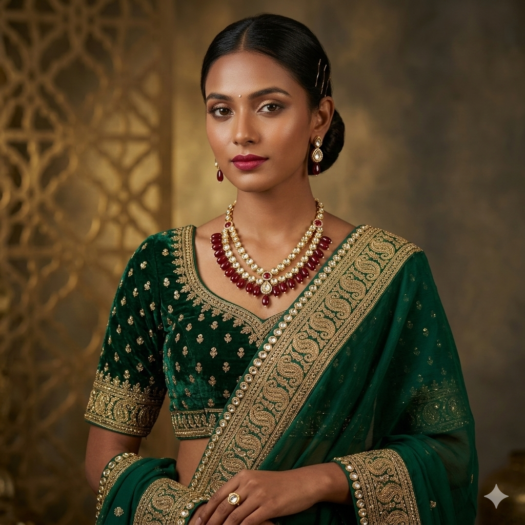 Kundan Necklace with Earrings
