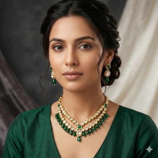 Kundan Necklace with Earrings