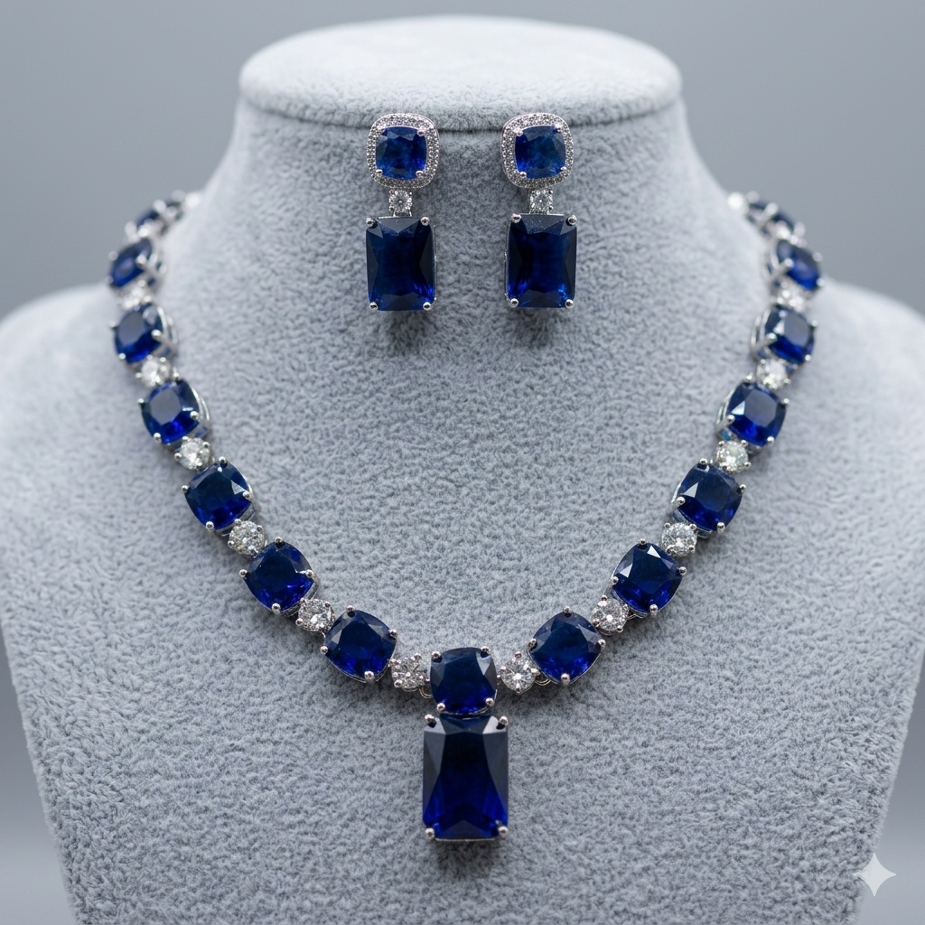 Dazzling American Diamond Necklace Set