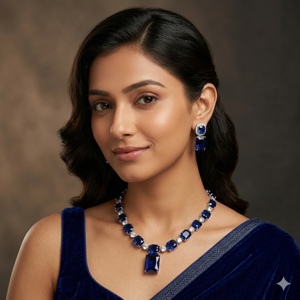 Dazzling American Diamond Necklace Set
