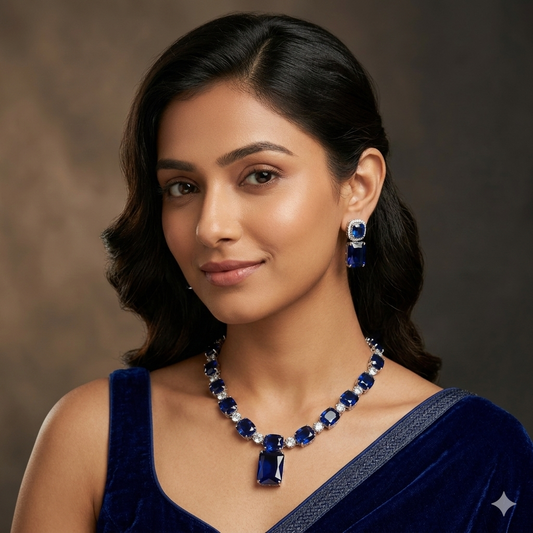 Dazzling American Diamond Necklace Set