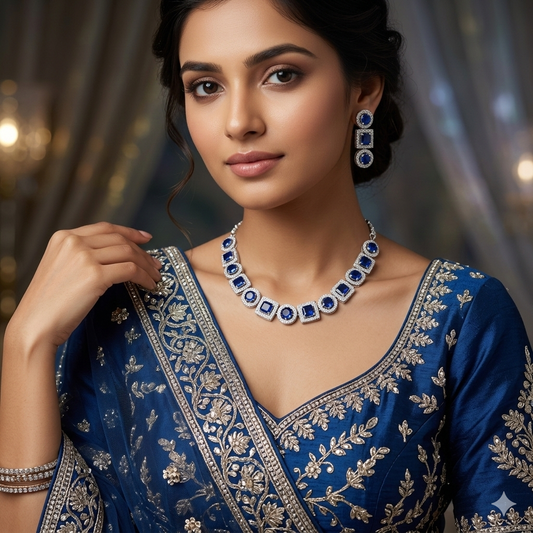 Dazzling American Diamond Necklace Set