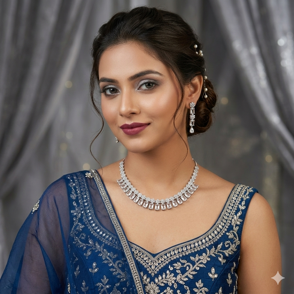 Dazzling American Diamond Necklace Set