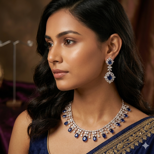 Dazzling American Diamond Necklace Set