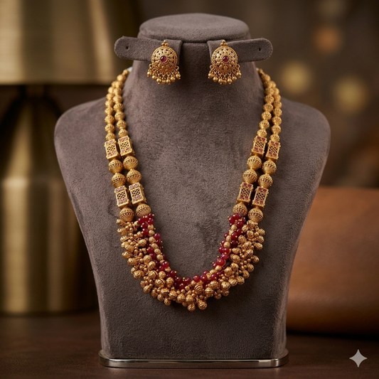 Rajwadi Necklace with Earrings