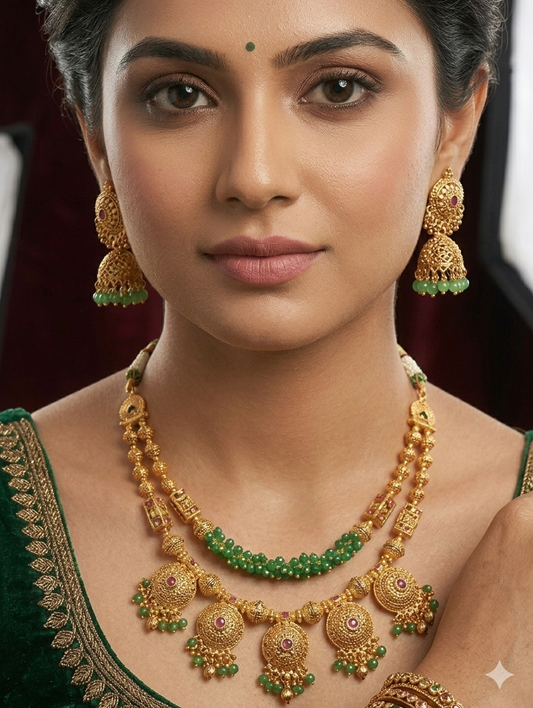 Rajwadi Necklace with Earrings