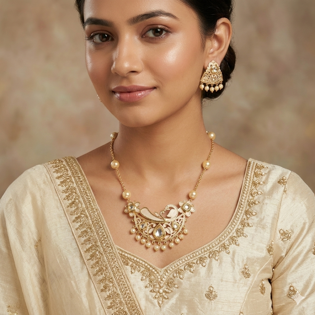 Rajwadi Pendent Earrings Necklace