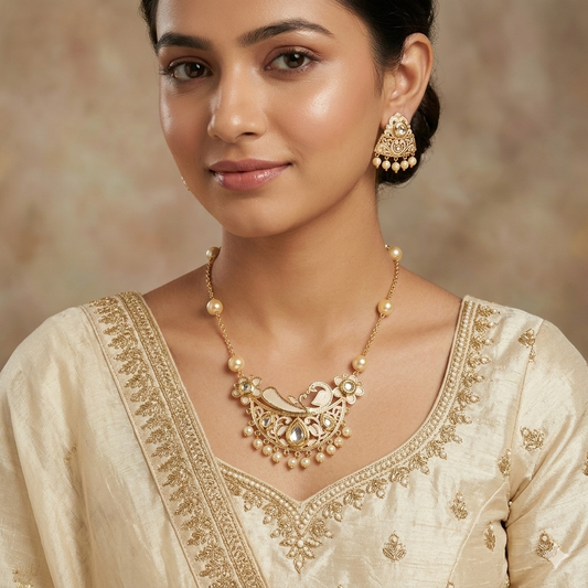 Rajwadi Pendent Earrings Necklace