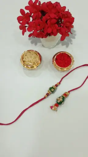 [GAF-RAK-RAK-HAN-0022] Signature Handcrafted Bhai-Bhabhi Rakhi