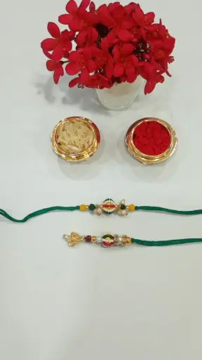 [GAF-RAK-RAK-HAN-0023] Signature Handcrafted Bhai-Bhabhi Rakhi